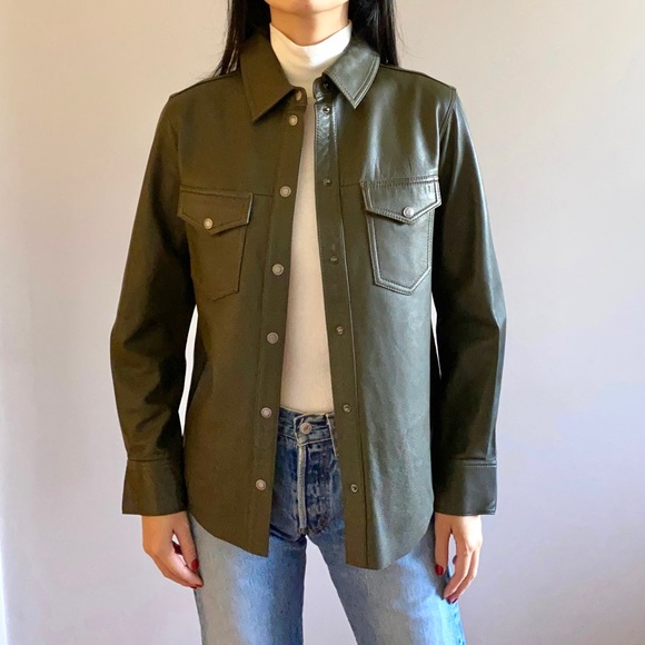 Zara Jackets & Blazers - Zara leather over shirt jacket